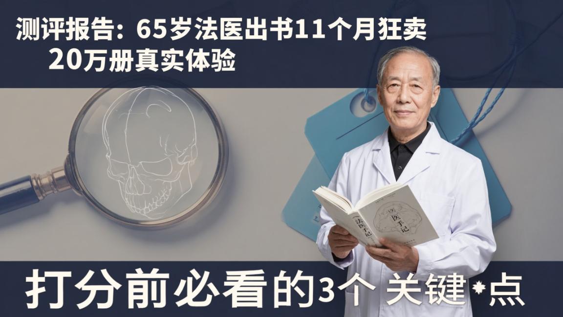 测评报告：65岁法医出书1个月狂卖20万册真实体验，打分前必看的3个关键点