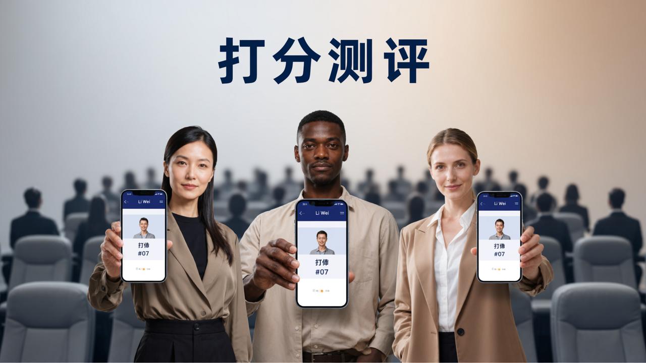 演讲比赛内部评审：扫码即打，打谁显谁，成绩实时出