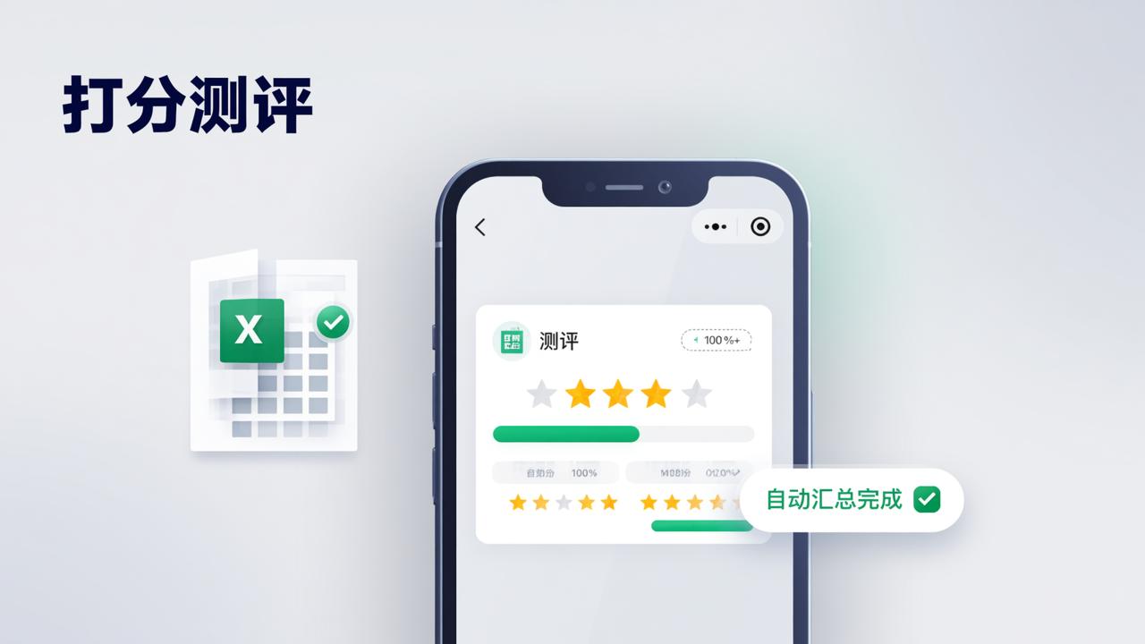 满意度调查打分小程序：200份问卷统计从1天缩到10分钟，打分测评效率翻倍
