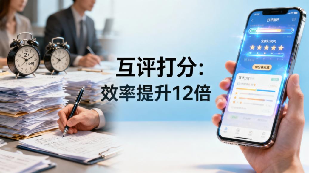 互评打分：100人互评从2小时缩到10分钟，打分测评小程序效率翻倍