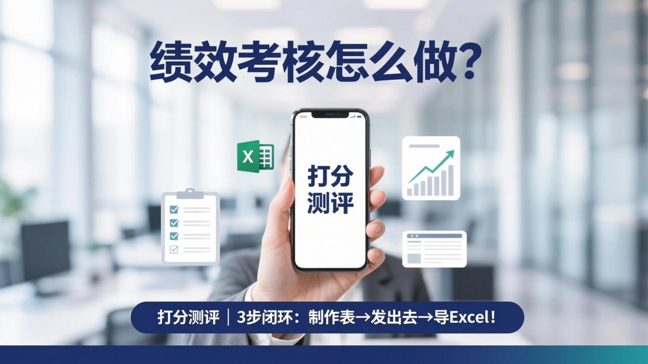 绩效考核怎么做？「打分测评」设置维度指标→发放打分→自动汇总