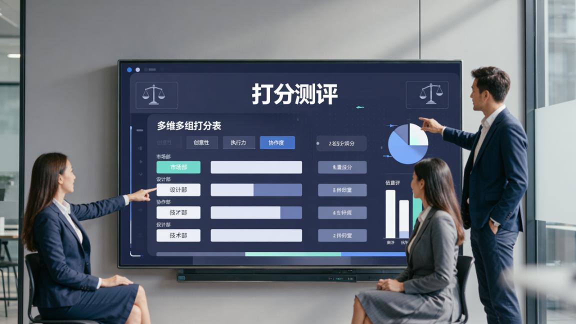 跨部门联合打分怎么做？「打分测评」多维多组打分，按组加权计算