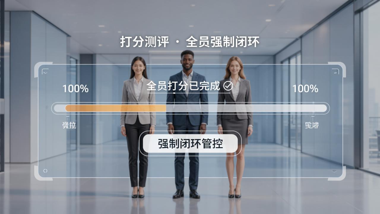 打分怎么强制全员参与？打分测评设置必须全部打完后提交，确保评价完整