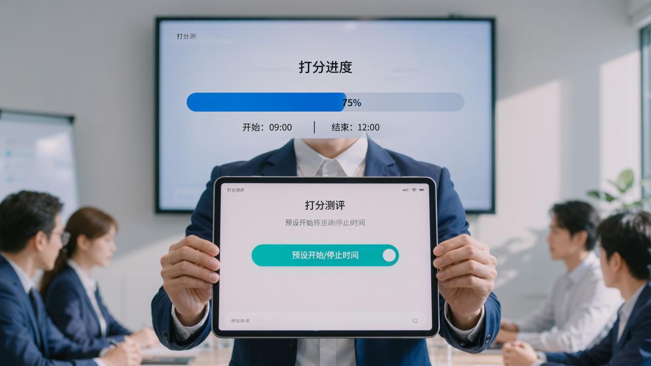 打分进度怎么控制？「打分测评」预设开始停止时间，实时掌控打分节奏