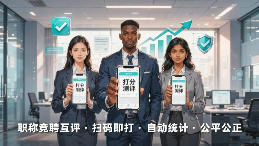 职称竞聘要互评打分？打分测评，扫码即打自动统计公平公正