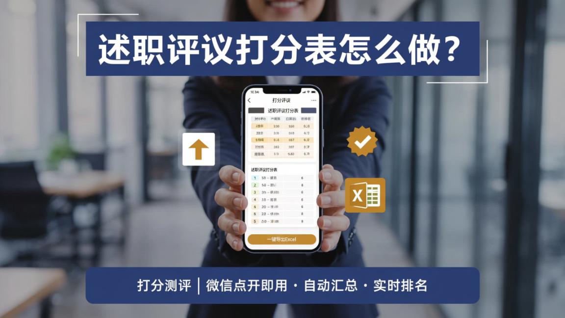 述职评议打分表怎么做？「打分测评」在线述职评议打分，自动汇总排名