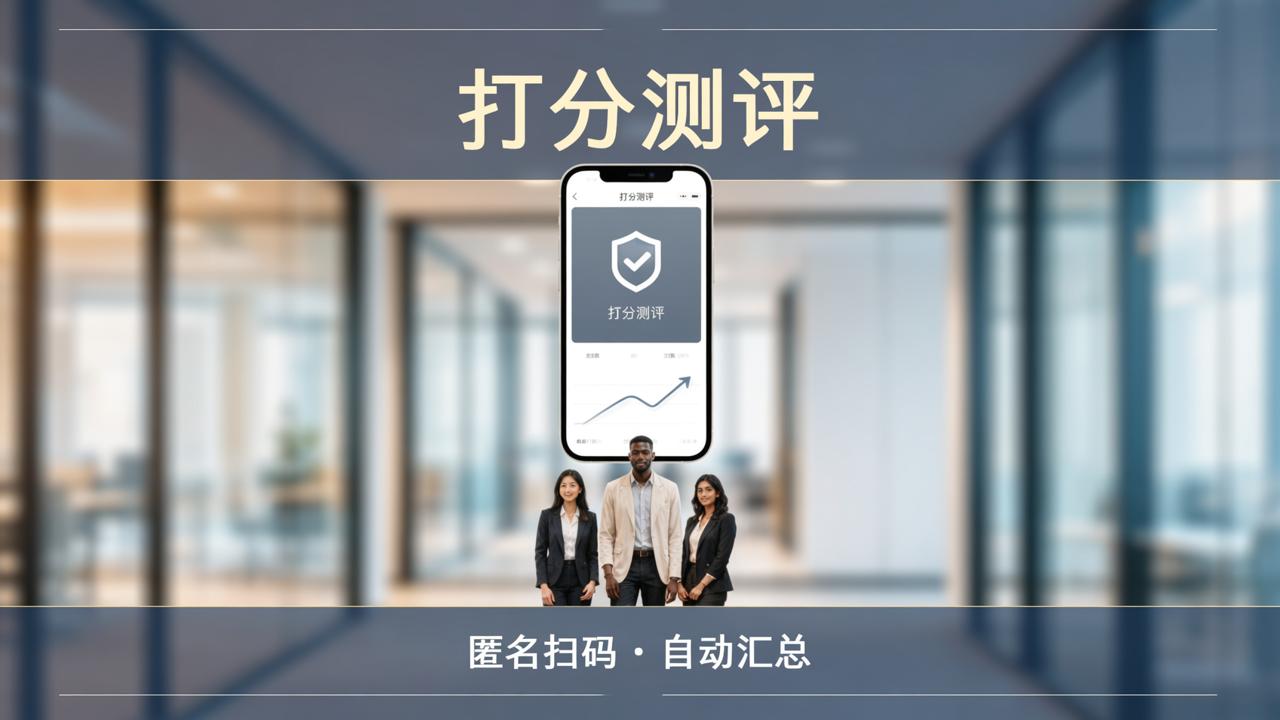 绩效考核打分怕得罪人？打分测评小程序，匿名扫码打分，结果自动汇总