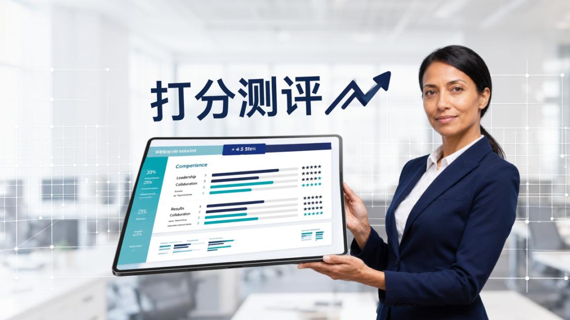绩效考核打分表模板：打分测评，扫码即打多维权重自动汇总，结果秒出