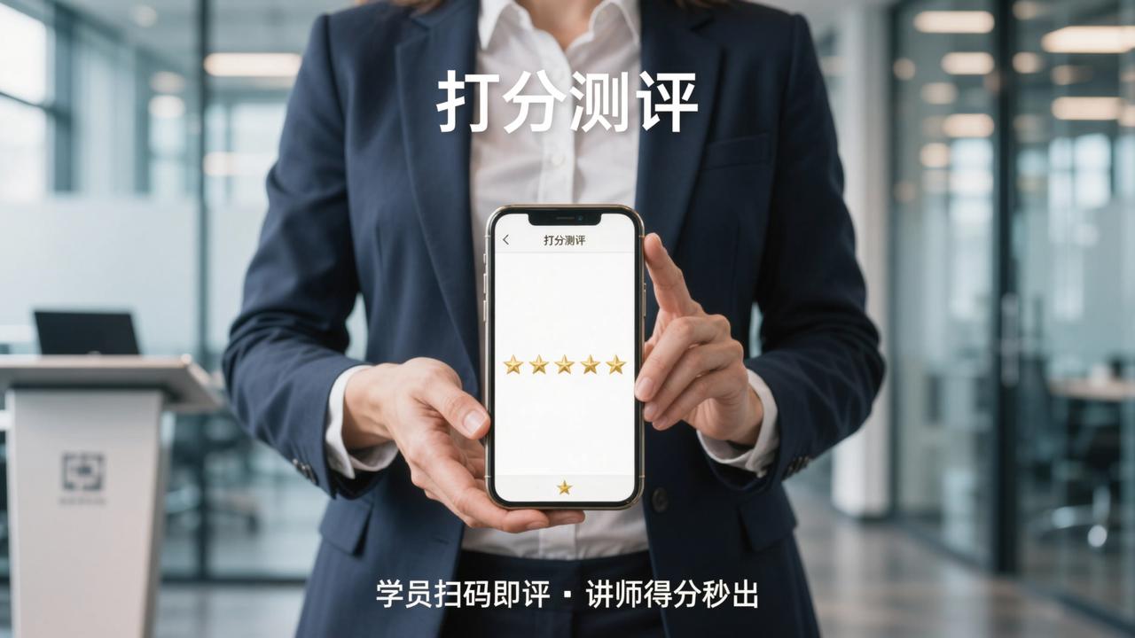 培训结束要收评价表？打分测评，学员扫码即评，讲师得分自动汇总秒出