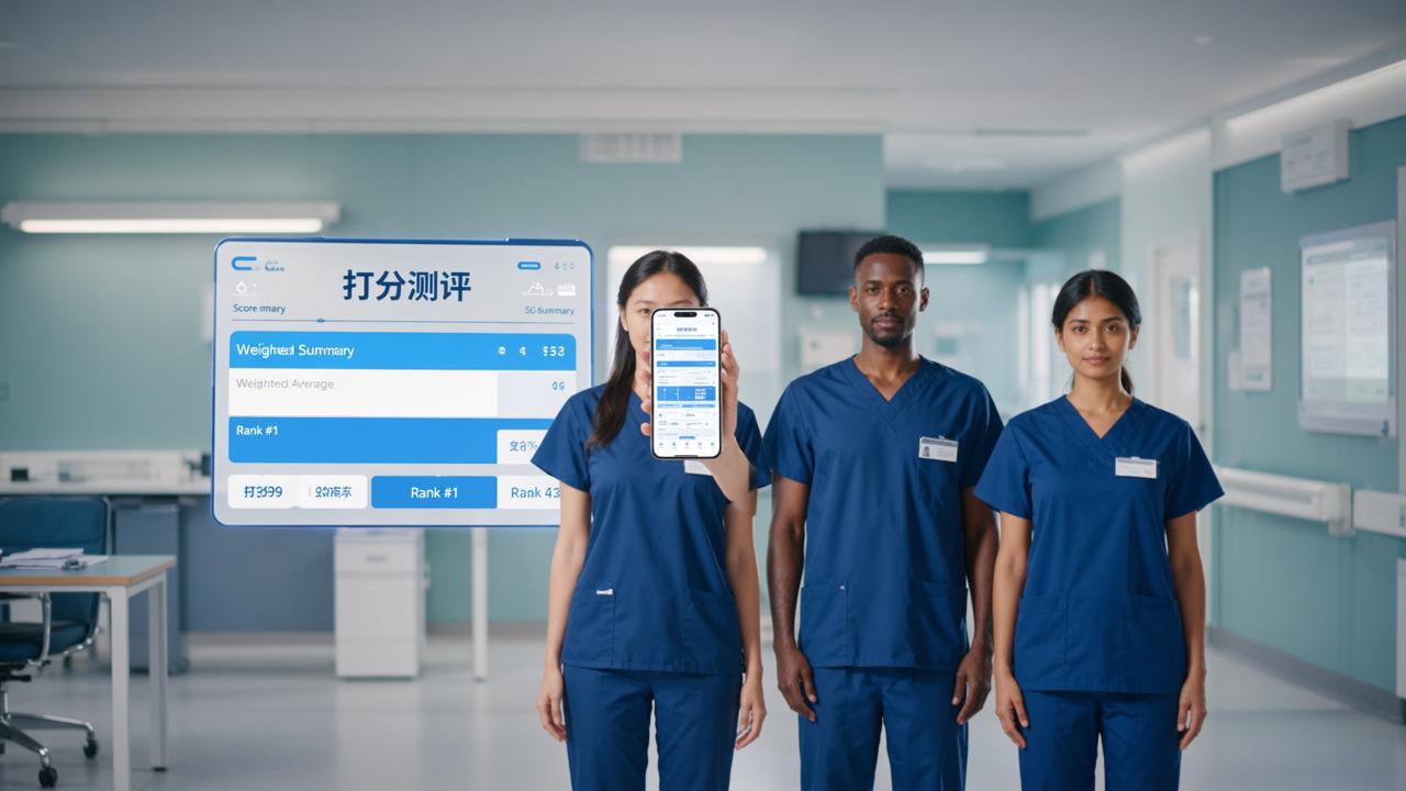 护理操作比武，5个评委5张纸算到半夜？打分测评，扫码即打自动加权汇总排名秒出